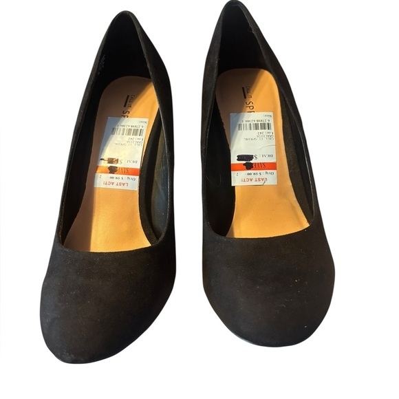 NWB Call it Spring Nubuck Suede Block Heel Almond Toe Suede Pumps Size 7.5 - Picture 3 of 7